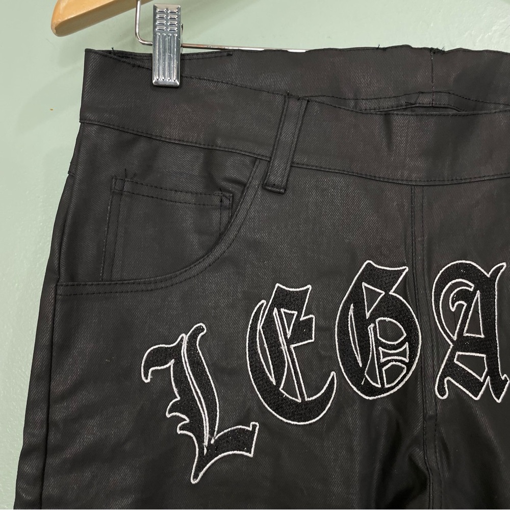 Legacy Of Faith Wax Denim Jeans Pants Streetwear Size 32 White Black - Picture 5 of 10